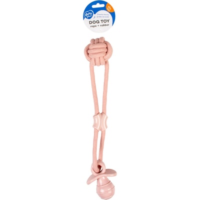 Duvo + přetahovadlo růžové s dudlíkem 38 cm