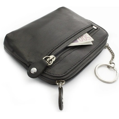 Větší šedá kožená dvouzipová 619 8104 66