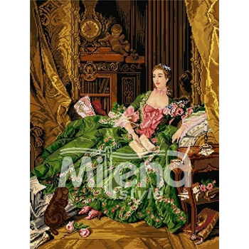 Milena Style Мадам Помпадур - гоблен със схема конци Ariadna 1: 4 с детайл 1: 1