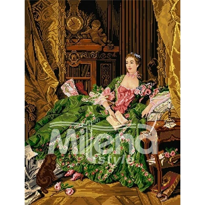 Milena Style Мадам Помпадур - гоблен със схема конци Ariadna 1: 4 с детайл 1: 1