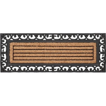 ESSCHERT DESIGN BEST FOR BOOTS XL s kokosovým vláknem a ornamenty černá 120 x 45 cm