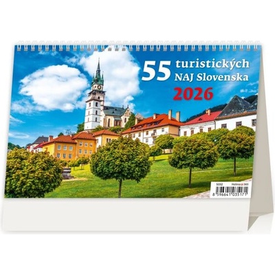 Helma Stolový riadkový 22,6x13,9 cm 55 turistických NAJ Slovenska 2026