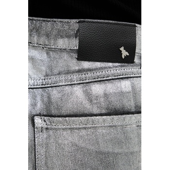 Patrizia Pepe Памучен панталон Patrizia Pepe в сребристо с широка каройка, с висока талия 8P0737 D114 (8P0737.D114)