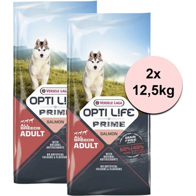 Versele Laga Opti Life Prime dog Adult Salmon 2 x 12,5 kg