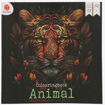 DecoTime Omaľovánka 128 strán 140gsm ZVIERATÁ Animal 25x25cm