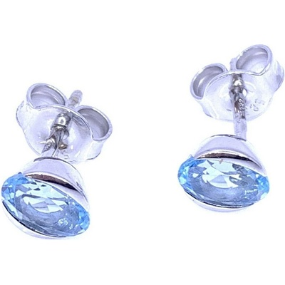 Diante Zlaté náušnice s blue sky topazem 83001788