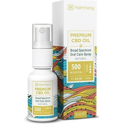 Harmony CBD olej ve spreji 500 mg Natural 15 ml
