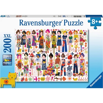 Ravensburger Пъзел Ravensburger от 200 XXL части - Цветя и приятели (13359)