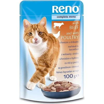 Reno Cat hovädzie mäso & hydina 100 g