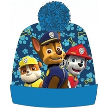 EplusM Chlapecká zimní čepice s bambulí Tlapková patrola Paw Patrol modrá