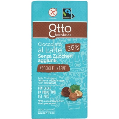 Otto mliečna čokoláda s celými orieškami bez cukru Bio 100 g