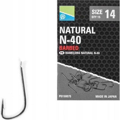 Preston Natural N-40 Hooks veľ.12 15 ks