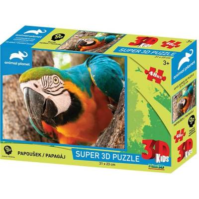 PRIME 3D PUZZLE Papoušek 48 ks