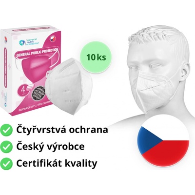 General Public respirátor FFP2 NR CE 10 ks – Sleviste.cz