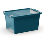 KIS Пластмасова кутия за съхранение с капак петролена 36, 5x26x19 cm Bi-Box - KIS (272301)
