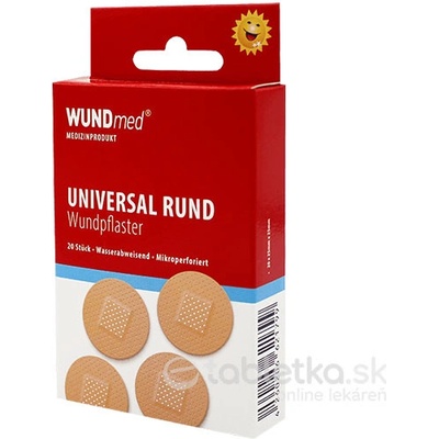 Wundmed Kruhová náplasť Telová ( priemer 2,5 cm ) 20 ks