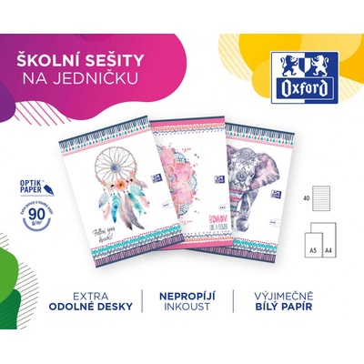 OXFORD Školní sešit BOHO 444 A4 linka