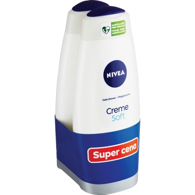 Nivea Creme Soft sprchový gél 2 x 500 ml darčeková sada