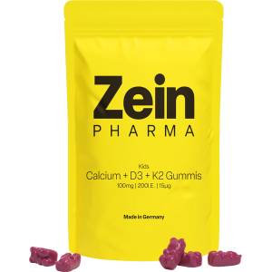 Zein Pharma Kids Calcium + Vitamin D3 + K2 - 60 гумени сладки