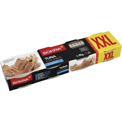 Sokra Tuňák kousky ve vlastní šťávě 4 x 80 g