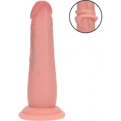 RealRock realistický dvojitej hustoty dildo telovej farby 15,5 cm