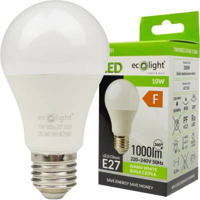 LED žiarovka ECOlight E27 10W 900Lm teplá biela