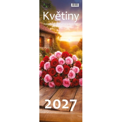 Květiny, nástěnný, kravata, 14,8 x 42 cm 2027