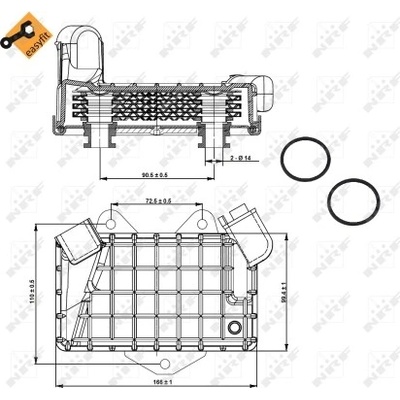 Olejový chladič, motorový olej NRF 31274