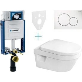 Geberit Kombifix tlačítko Sigma01 alpská bílá WC Villeroy & Boch Architectura + SEDÁTKO 110.302.00.5 AZ1