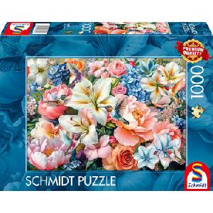 Schmidt Spiele Пъзел Schmidt от 1000 части - Пастелни цветя (58891)