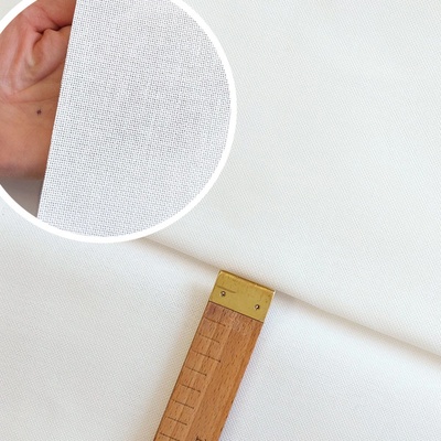 Vyšívací tkanina - Panamka - bílá, šíře 140cm