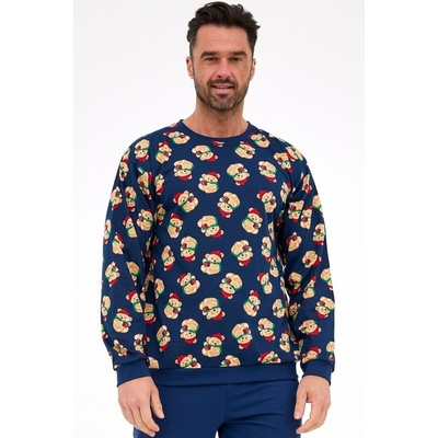 Cornette pánské pyžamo 457/293 Teddy 6 tmavě modrá