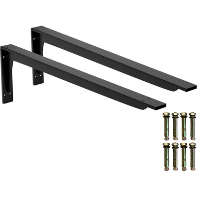 Onpira Čierny držiak police s podperou 14-59 cm [2ks] Rozmer: 440x145 mm