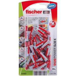 Fischer УНИВЕРСАЛЕН ДЮБЕЛ Ф6x30ММ 28 БРОЯ fischer duopower k nv (4048962237023)