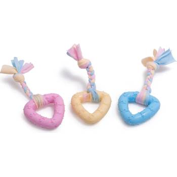 Image 1 of Играчка за куче гумен триъгълник с въженце