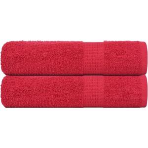 vidaXL Кърпи за ръце FROGN 2 бр. Червени 50x100 см 360 г/м2 (136926)