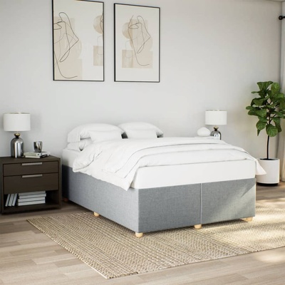 vidaXL 11461.3284736 Rám postele bez matrace světle šedý textil