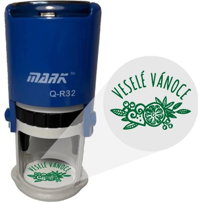 Mark Samonamáčecí razítko Veselé Vánoce 006 bez barvy 40mm