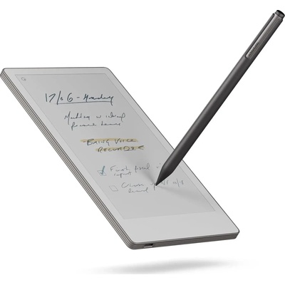 Електронен бележник ReMarkable Paper Pro Move 7.3 , 2GB, 64GB, Wi-Fi, с Marker plus стилус и Premium Leather Book Folio черен калъф, Сребрист | RM91A- (RM91A-1004NW)