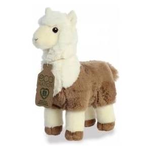 ECO NATION - Plush toy / cuddly toy Alpaca white-brown 24 cm Eco-Friendly