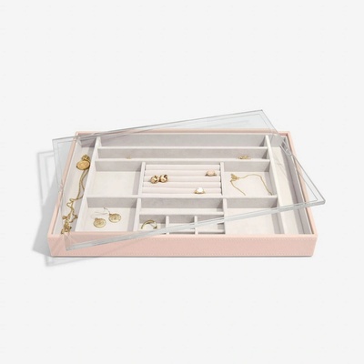 Stackers box na šperky s průhledným víkem Blush Supersize Ring & Accessory Layer with Display Lid růžová 74408