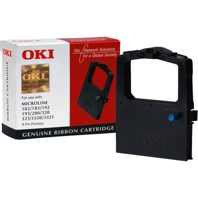 OKI 9002303, черно, оригинална боядисваща лента (09002303)