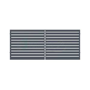 POLARGOS Двукрила оградна врата модел SZAFIR + панти, 1.50 x 3.50 метра (POLW01436)