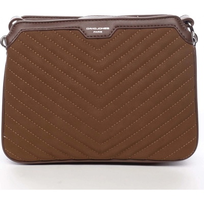 Krásná dámská crossbody s prošíváním Marin hnědá