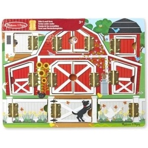 Melissa & Doug - Магнитна образователна игра с врати - Ферма (14592)