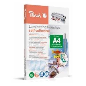 Peach laminating foils A4 self-adhesive 100 pieces 2 x 80 mic (160m) glossy - S-PP080-17