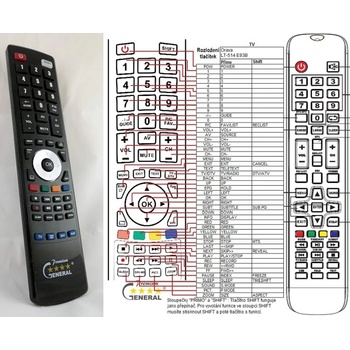 GENERAL ORAVA LT-514 LED E93B, LT-827 LED E93B - съвместимо дистанционно управление на марката General (LT-514 LED E93B, LT-827 LED E93B)