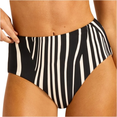 Seafolly Дамско бикини долнище Seafolly Women's Coastline High Waisted Pant Bikini bottom - Black - размер 42 (EU) (150-5722-0116)