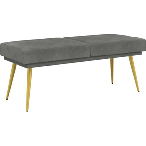 vidaXL Двойно легло Тъмносиво 120 x 45 x 46 см Кадифе (42038586)
