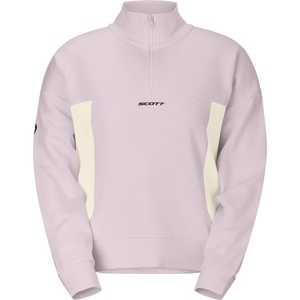 Scott Дамски пуловер Scott Women's Halfzip Jumper - Bliss Pink / Cotton White - размер XL (117-3635-0115)